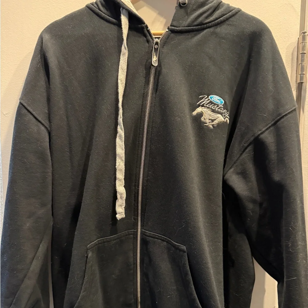 Ford Mustang Black Hoodie Jacket - Picture 1 of 9